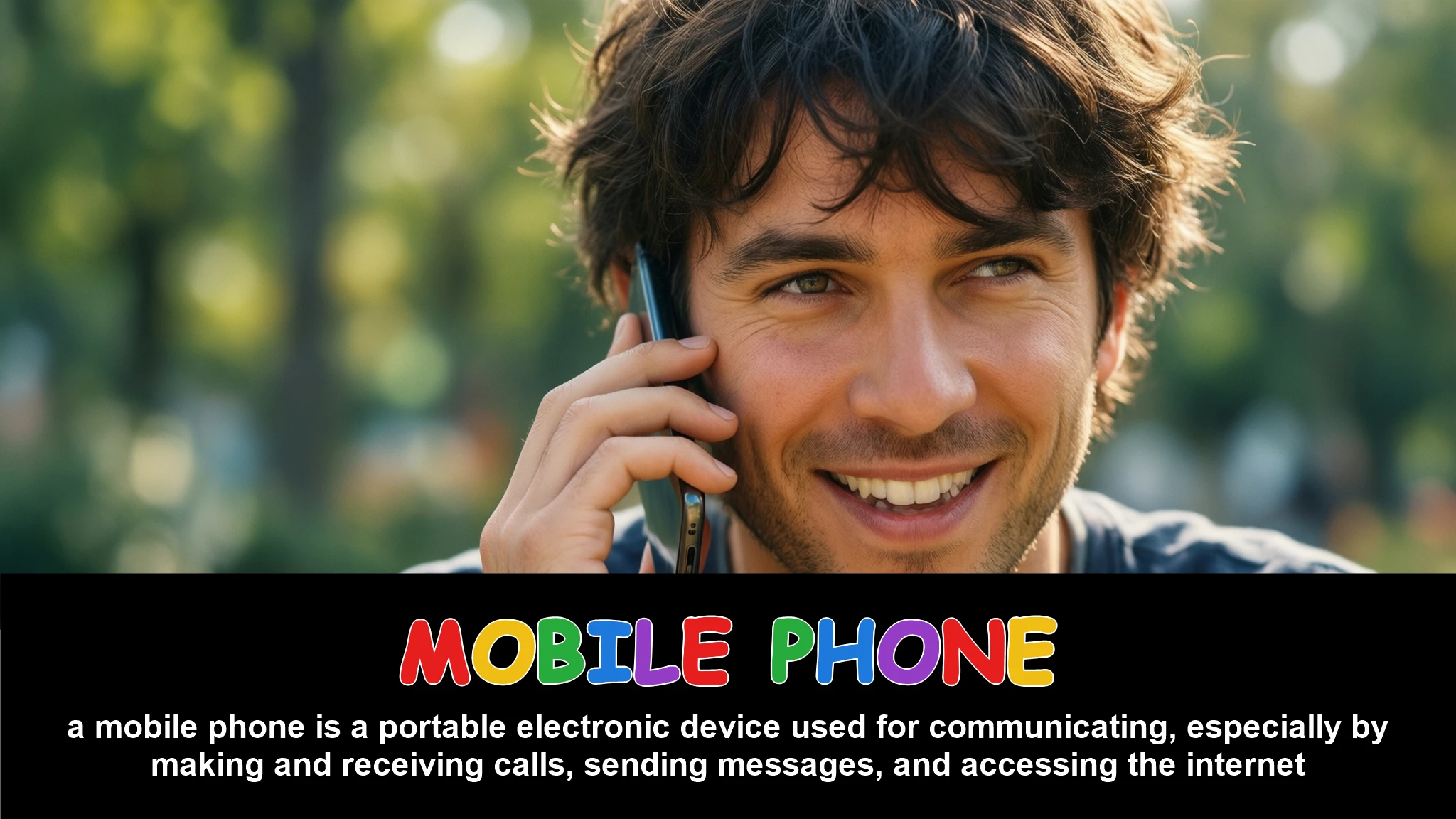 English Illustration for mobile phone